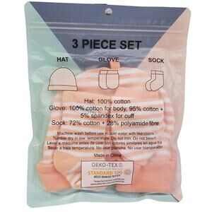 Infant Hat Set Infant Gloves Infant Socks Set Infant Gift Set 100% Cotton